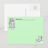 Postale Carte blanche de recette de nourriture approuvée p (Devant / Derrière)