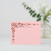 Postale Carte blanche de recette de vin feuille rouge (Debout devant)