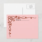 Postale Carte blanche de recette de vin feuille rouge (Devant / Derrière)