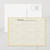 Postale Carte blanche de recette texturée légère n° 1 (Devant / Derrière)