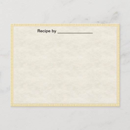 Postale Carte blanche de recette texturée légère n° 1 (Devant)