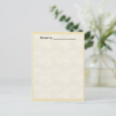 Postale Carte blanche de recette texturée légère n° 2 (Debout devant)