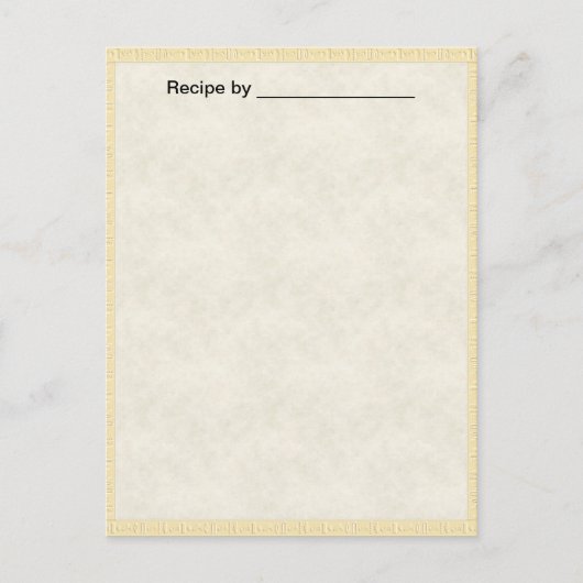 Postale Carte blanche de recette texturée légère n° 2 (Devant)