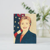 Postale Carte blanche Hilary Clinton Memorabilia Pop Art (Debout devant)