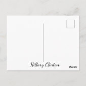 Postale Carte blanche Hilary Clinton Memorabilia Pop Art (Dos)