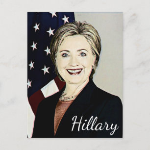 Postale Carte blanche Hilary Clinton Memorabilia Pop Art