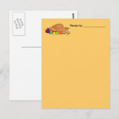 Postale Carte blanche pour le dîner turc (Devant / Derrière)