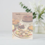 Postale Carte blanche Recette de produits cuits (Debout devant)