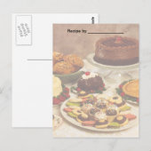 Postale Carte blanche Recette de produits cuits (Devant / Derrière)