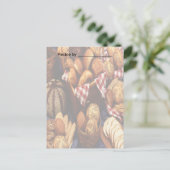 Postale Carte blanche Recette Pains Cuits (Debout devant)