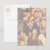 Postale Carte blanche Recette Pains Cuits (Devant / Derrière)