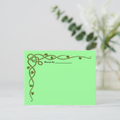 Postale Carte blanche Recette Vine Feuille verte (Debout devant)