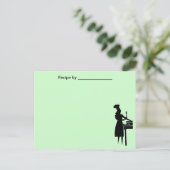 Postale Carte blanche vintage Lady Cook (Debout devant)