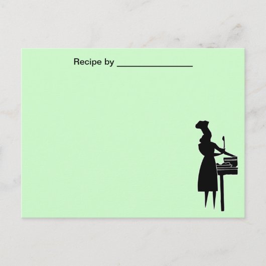 Postale Carte blanche vintage Lady Cook (Devant)