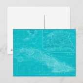 Postale Carte Blue Cuba (Devant / Derrière)