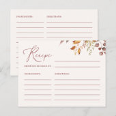 Postale Carte Boho Automne Bohemian Recette pour la Mariée (Devant / Derrière)