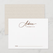 Postale Carte Boho Script Baby shower Conseils (Devant / Derrière)