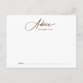 Postale Carte Boho Script Baby shower Conseils (Devant)