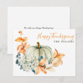 Postale Carte bon thanksgiving (Devant / Derrière)