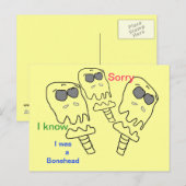 Postale Carte Bonehead SORRY (Devant / Derrière)
