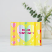 POSTALE CARTE BONJOUR SOLEIL (Debout devant)