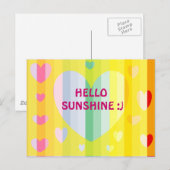 POSTALE CARTE BONJOUR SOLEIL (Devant / Derrière)