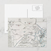 POSTALE CARTE BOSTON-CONCORD, 1775 (Devant / Derrière)