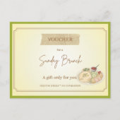Postale Carte cadeau 'Brunch dominical' drôle (Devant)
