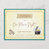 Postale Carte Cadeau Drôle 'Soirée Cinéma' (Devant)