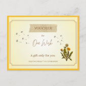 Postale Carte cadeau drôle 'Un Vœu' (Devant)