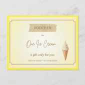 Postale Carte cadeau drôle 'Une glace' (Devant)