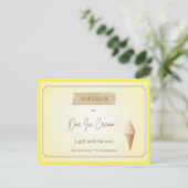 Postale Carte cadeau drôle 'Une glace' (Debout devant)