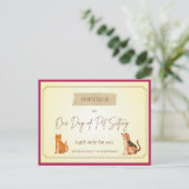 Postale Carte cadeau 'Garde d'animaux' drôle (Debout devant)