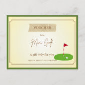 Postale Carte cadeau 'Mini Golf' drôle (Devant)