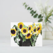 Postale Carte Calendrier du bouquet de tournesol (Debout devant)