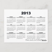 Postale Carte Calendrier du bouquet de tournesol (Dos)