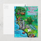 Postale Carte California USA (Devant / Derrière)