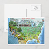 Postale Carte California USA (Devant / Derrière)
