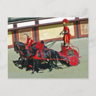 Postale Carte cart romaine