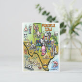 Postale Carte cartographique de Pflugerville au Texas (Debout devant)