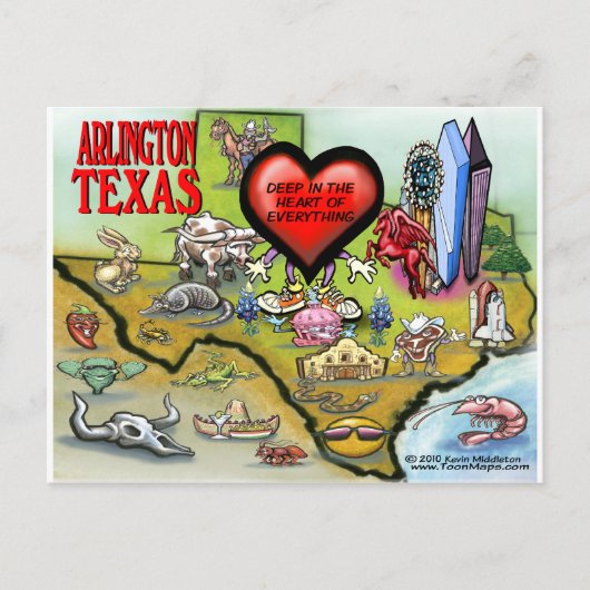Postale Carte Carton Arlington Texas (Devant)