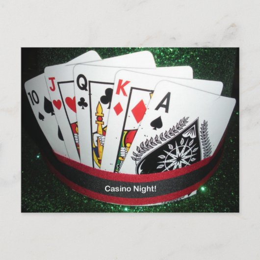 Postale Carte Casino Night Party (Devant)