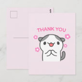 Postale Carte Cat Merci (Devant / Derrière)