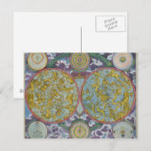 Postale Carte céleste des planètes (Devant / Derrière)
