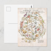 Postale Carte céleste vintage (Devant / Derrière)