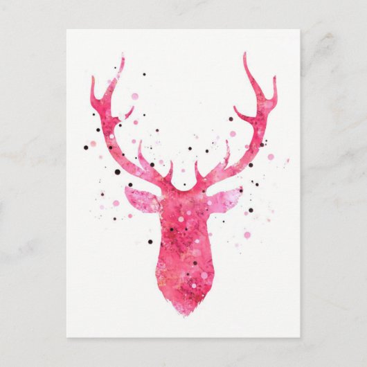 Postale carte Cerf (Devant)