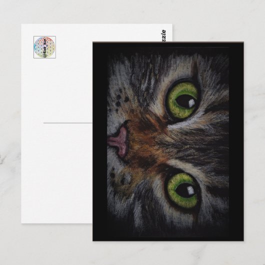 Postale Carte chat (Devant / Derrière)