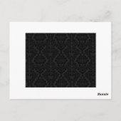 Postale Carte Chic Bow Swanky Sage Black Damask (Dos)