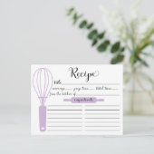 Postale Carte Chic Lavender Whisk Lettré À La Main (Debout devant)