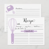 Postale Carte Chic Lavender Whisk Lettré À La Main (Devant / Derrière)
